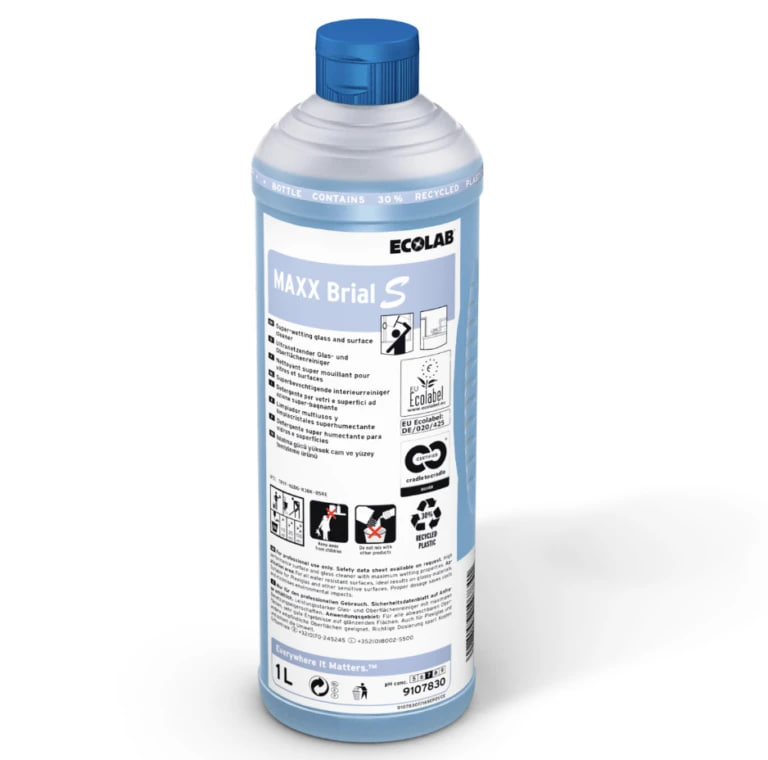 Концентрований засіб для миття скла та поверхонь Maxx Brial S 1 л Ecolab